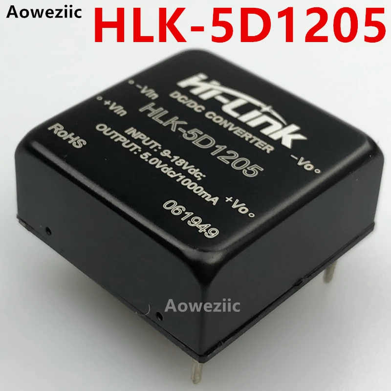 1Pcs/Lot HLK-5D1205 9-18V Input to 5W 5V 1A Step Down isolated DC DC Converter Module Replace HDD5-12S05A3