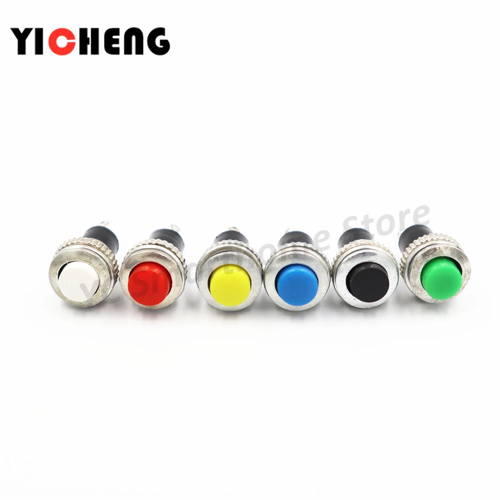 6Pcs 10MM small button DS-316 314 lock-free self-reset doorbell horn round power jog key switch