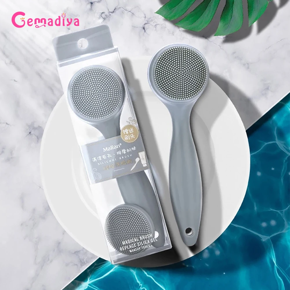 Facial Cleansing Brushes Soft Hair Face Massager Silicone Washer For Face Brush Cleanr Blackhead Remover Portable Skin Care Tool