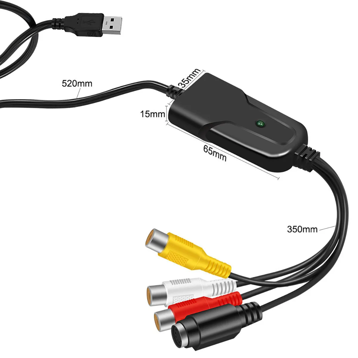 USB 2.0 Audio wideo karta przechwytująca Adapter przechwytywanie VHS na wideo DVD dla Windows 10/8/7/XP przechwytywanie wideo