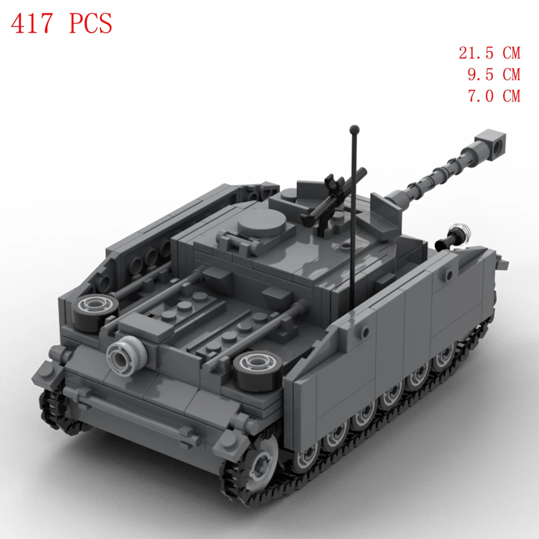 

hot military WWII German army war weapon Assaults Guns III tank G SDKFZ-142 vehicles equipment Building Blocks model bricks toys