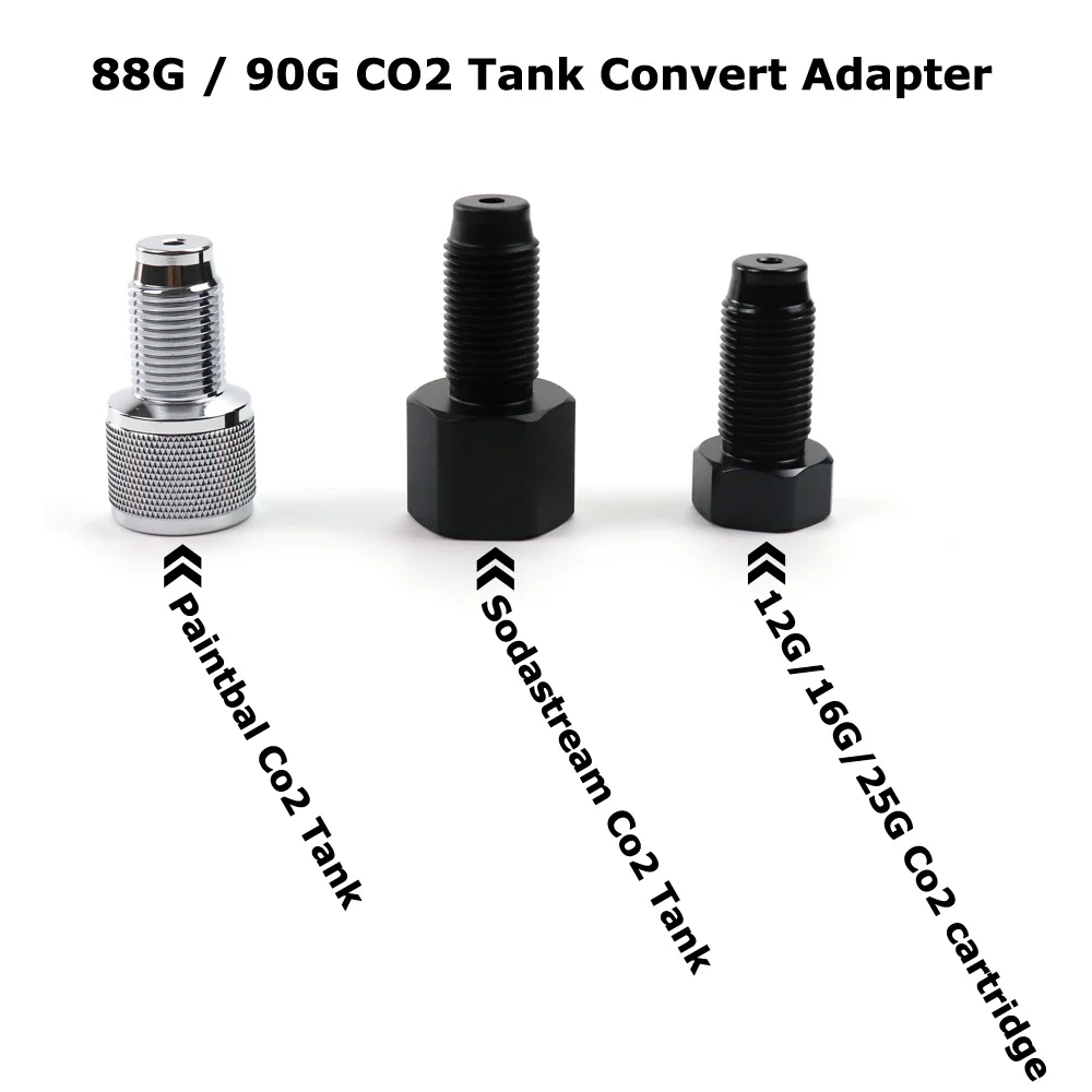 

New Co2 Cartridge Cylinder to 88G (90G) CO2 Cartridge Thread Adapter SodaStream Cylinder Convert Adapter