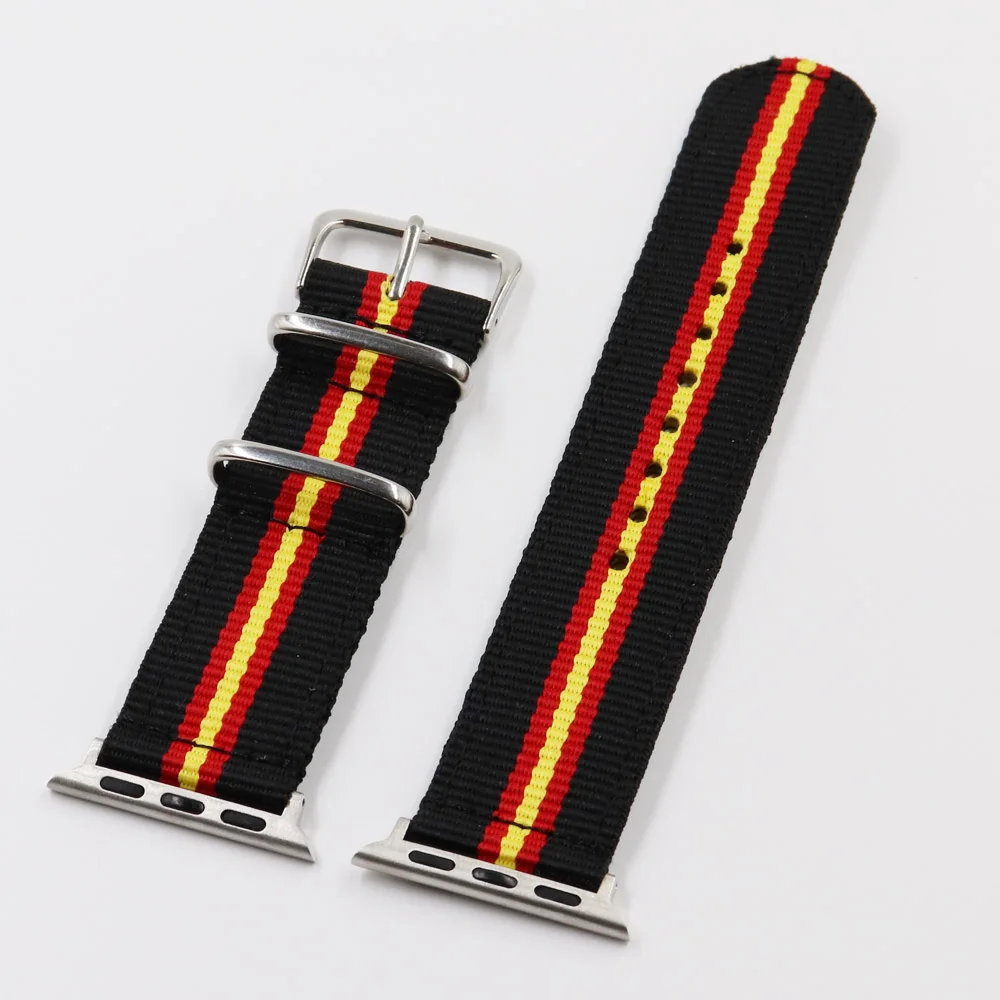 Nylon Strap For iWatch 4 3 2 1 Watchband 42mm 44mm for Apple Watch Band 38mm 40mm For Russian flag stripes Wrist Bracelet