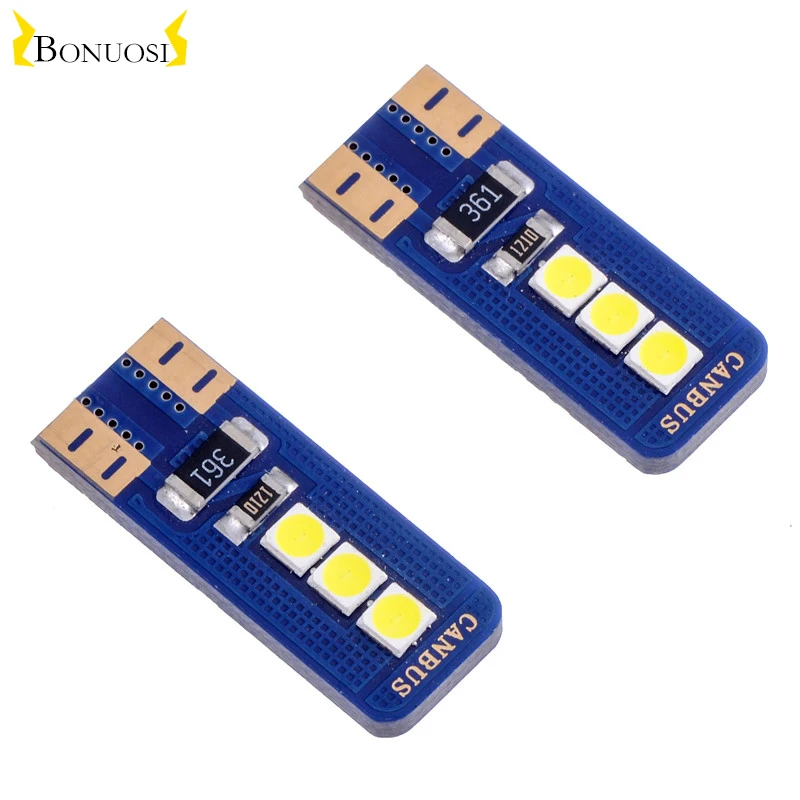 T10 Led Lights w5w Canbus White Turn Signal License Plate Car Clearance Bulb Door Reading Lamp 6 SMD 3030 12V 10pcs