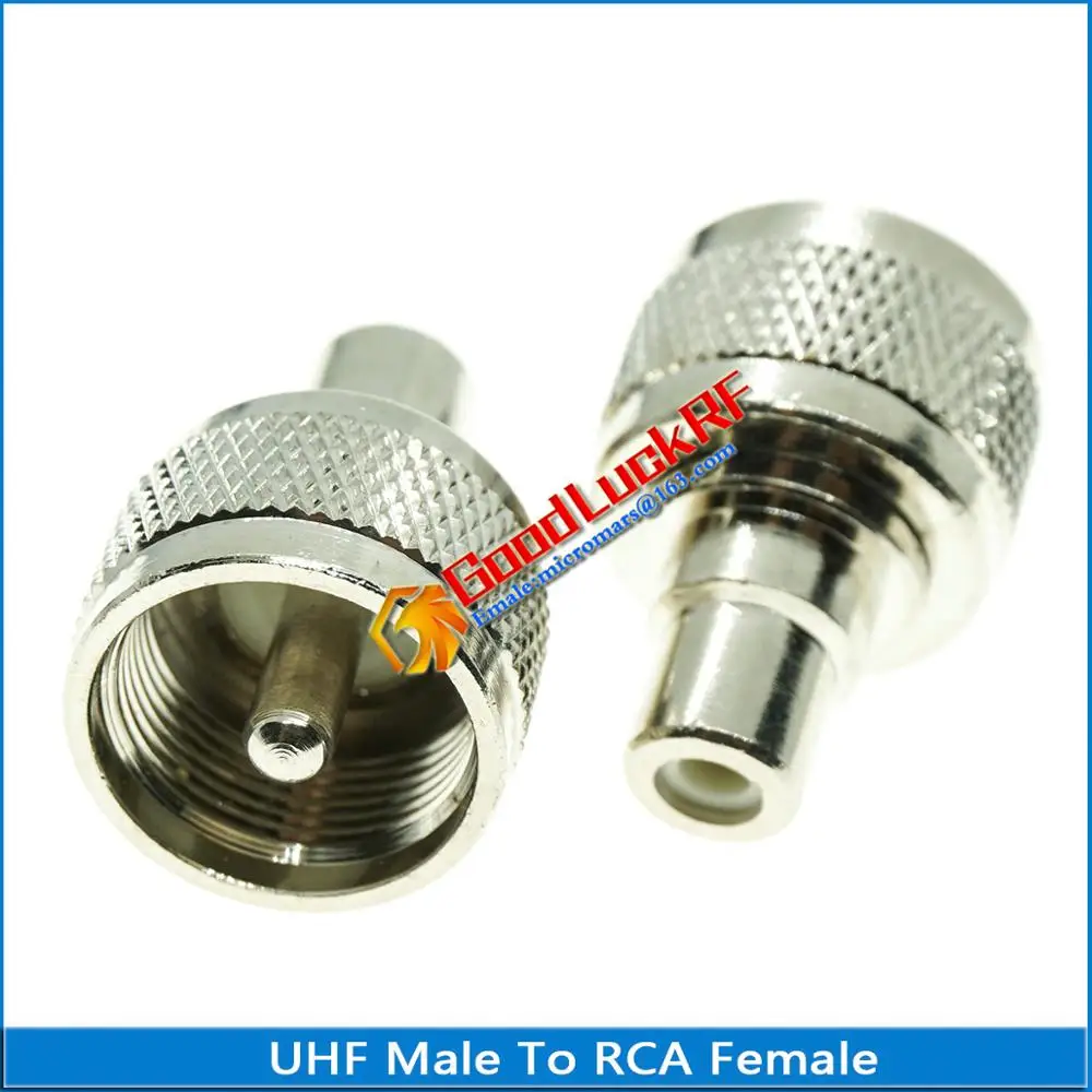 

1 Pcs PL259 SO239 UHF To RCA Cable Connector Socket UHF Male To RCA Female Plug Nickel Plated Brass Straight Coaxial RF Adapters