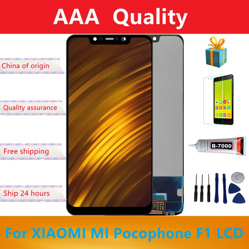 Original Pocophone F1 Lcd display For Xiaomi Pocophone F1 Display Touch Screen Digitizer Assembly For Xiaomi PocophoneF1 LCD