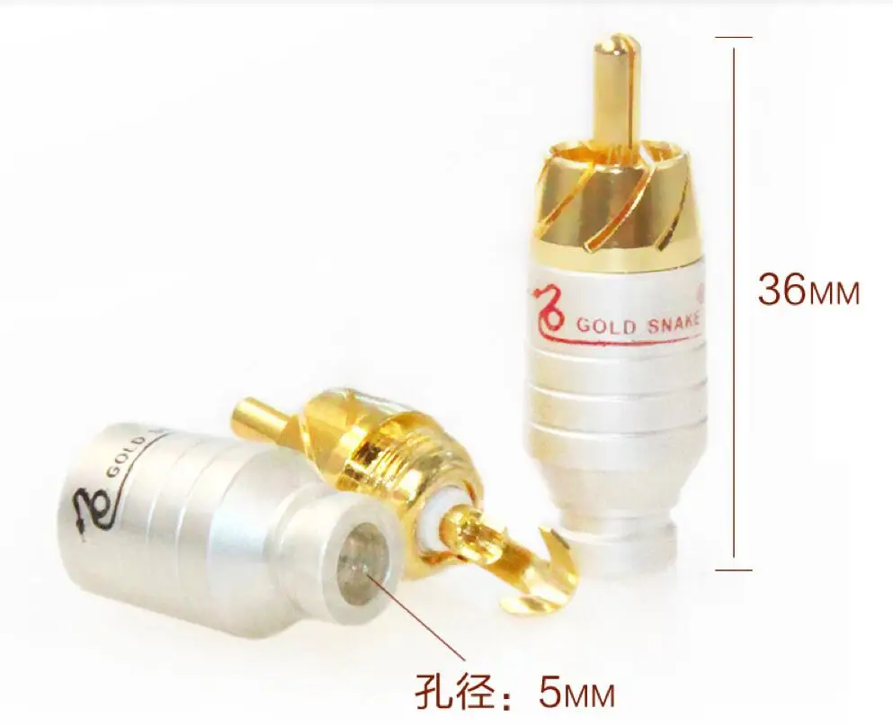 4 buah solder kuningan hifi audio video colokan RCA konektor kabel interkoneksi colokan audio soket rca
