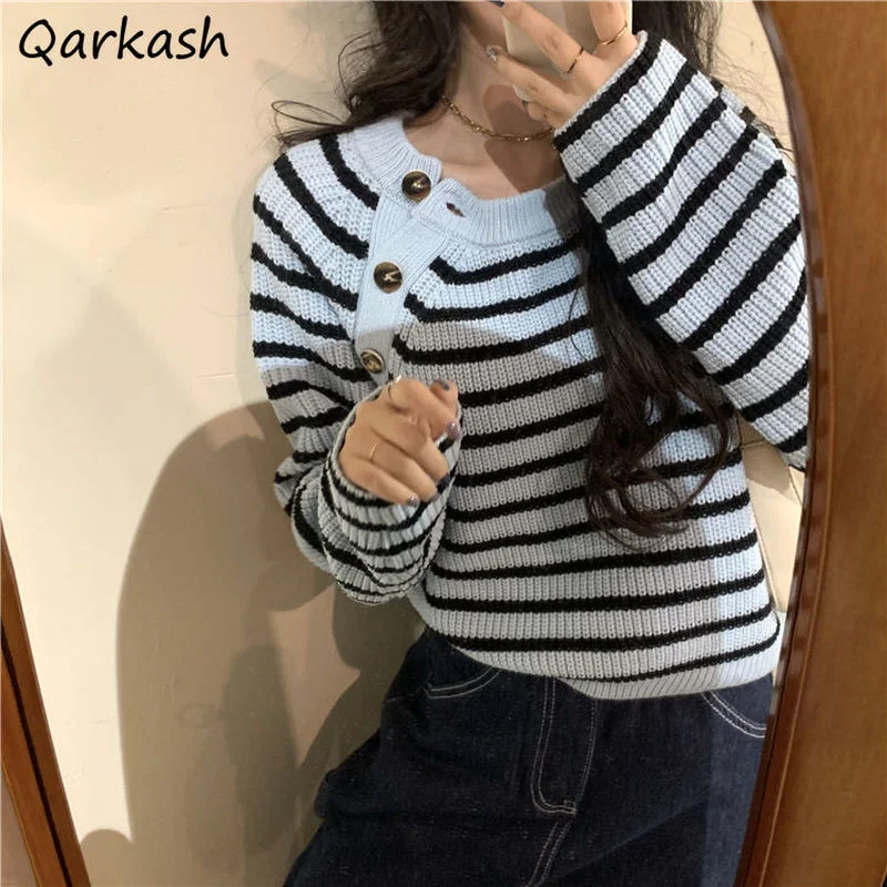 

Pullovers Women Knitwear Tender Femme Sweet Style Fashion Stretchy Chic Comfortable Autumn Fit Crops Design Aesthetic Girls Y2k