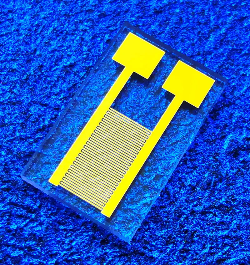 Imagem -02 - Transparente Interdigital Eletrodo Quartzo Capacitor de Vidro Matriz Mems Gás Biosensor Detecção Fotoelétrica 50um