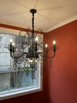 Baroque Black White Designer Hanging Lamps LED Pendant