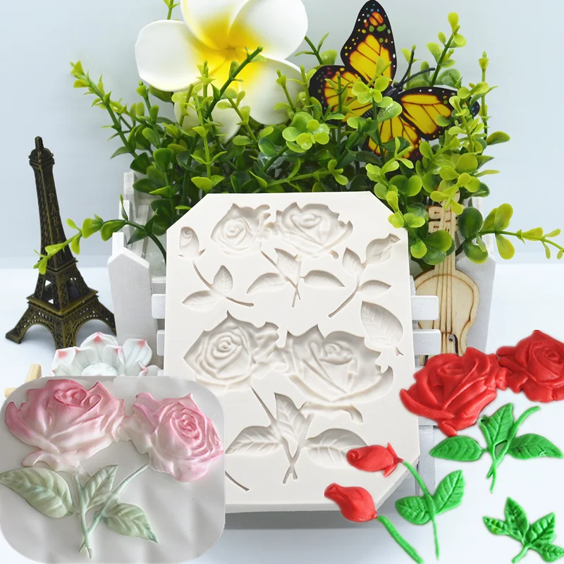 

New Flower Silicone Mold Rose Kitchen Baking Resin Tool DIY Cake Chocolate Fondant Mold Dessert Lace Pastry Decoration Supplies