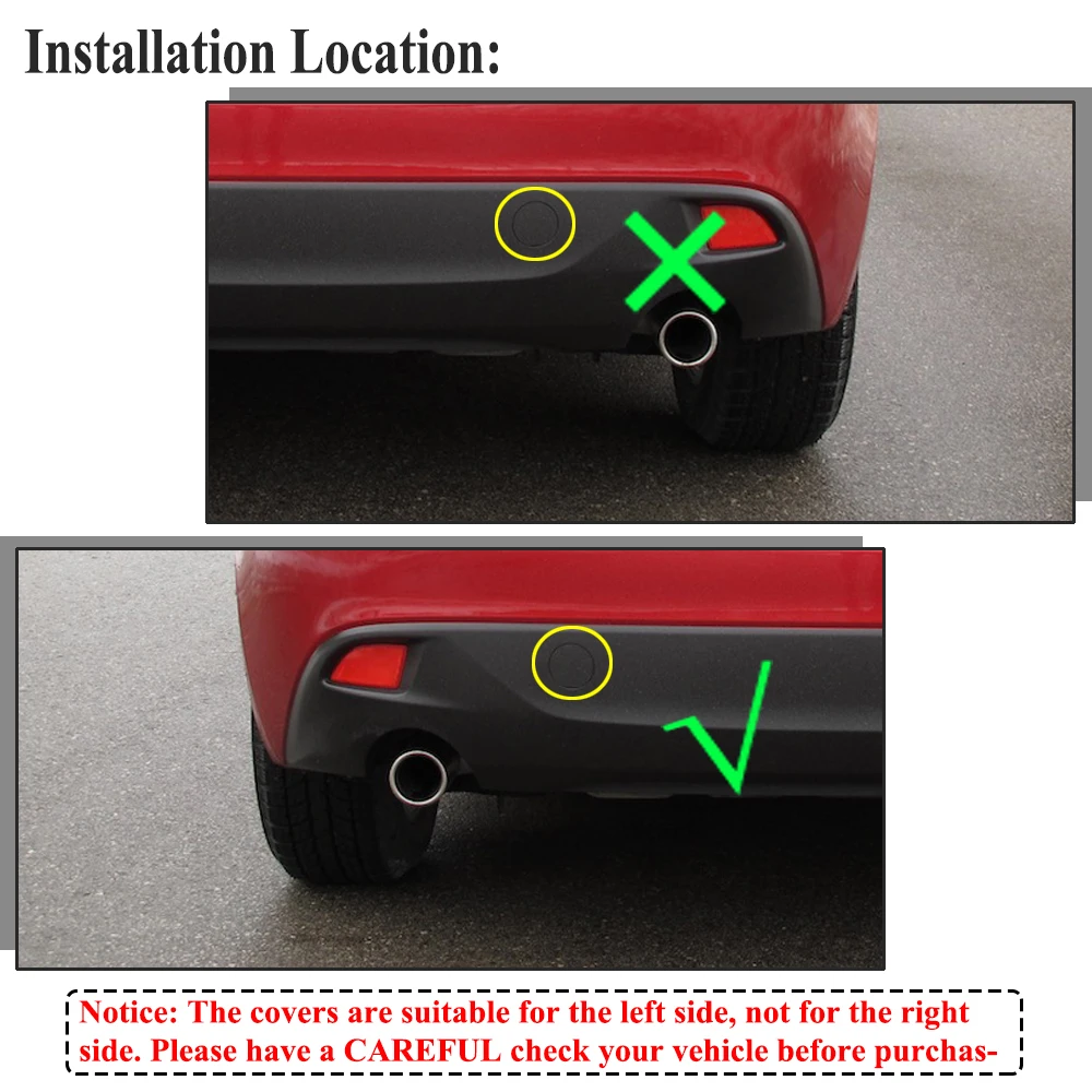 Für Mazda 3 Axela BN BM 2014 - 2018 Auto Hinten Stoßstange Haken Tow Eye Kappe Anhänger Abdeckung Links Seite 14 15 16 BHN1-50-EL1-BB 2015 2016