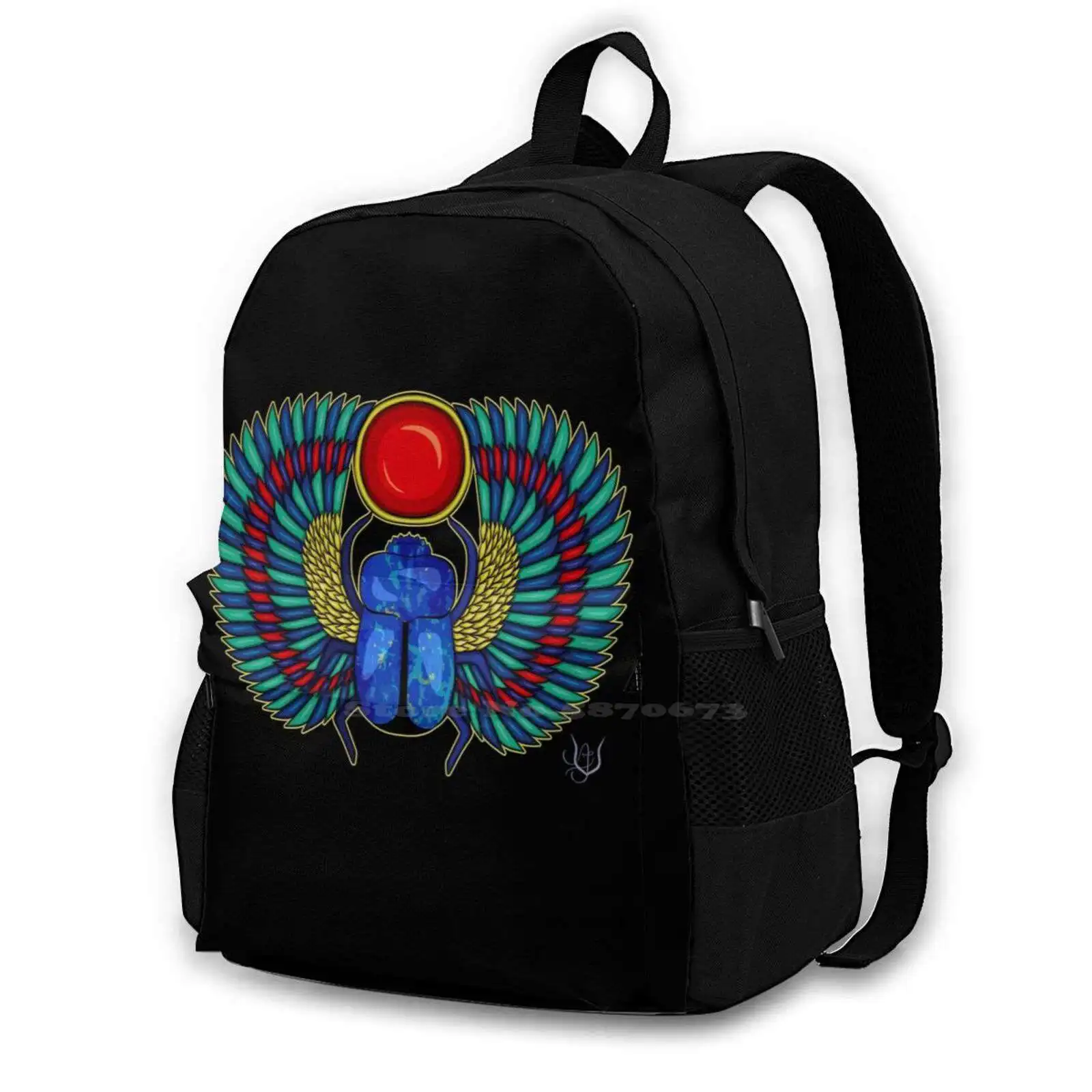 Winged Scarab Rucksack Knapsack Storage Bag Backpack Scarab Beetle Bug Egypt Egyptian Ancient Magic Kemet Winged Khepra