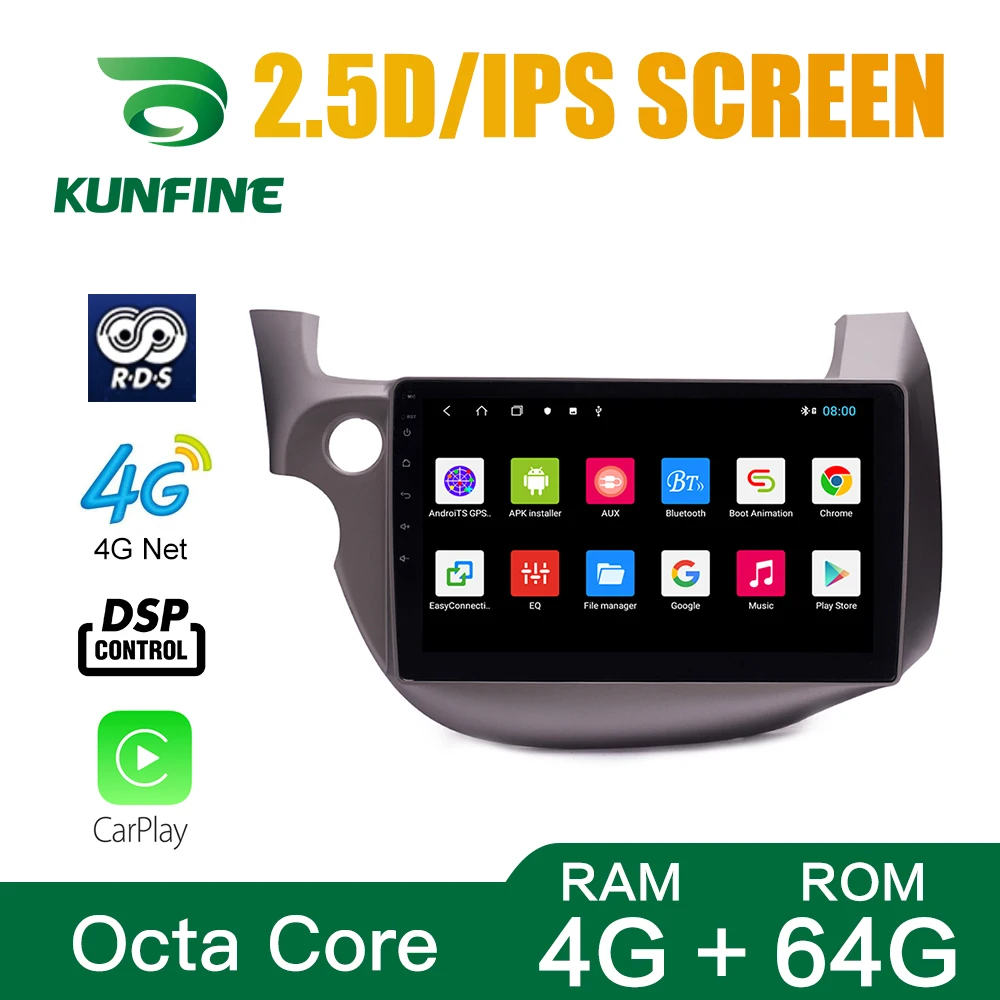 

Octa Core Android 10.0 Car DVD GPS Navigation Player Deckless Car Stereo for Honda Fit 2007-2014 LHD/RHD Radio Headunit Wifi