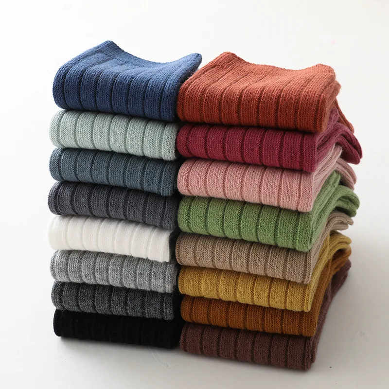 Spainish Kids Socks Baby Boys Girls Cotton Breathable Stripe Soft Sock Children Knee High Long Socks School Uniform Socks image 3