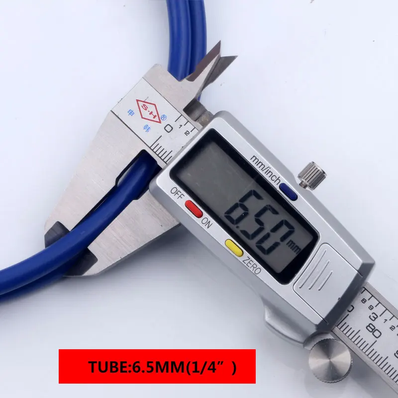 Xanh Dương 1/4 "Ống PE Thực Phẩm Chất Lượng Cao Cấp Vòi Xịt Thông Minh Giãn Nở 1/4 Inch Ống Dành Cho Máy Lọc Nước RO Hệ Thống Lọc hồ Cá Ngoài Đường Kính