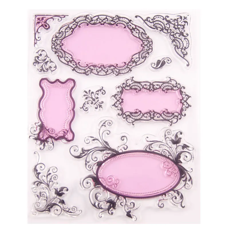 Retro Frame Silicone Transparent Seal DIY Butterfly Clear Stamp Rubber Stationery Supplies Scrapbooking