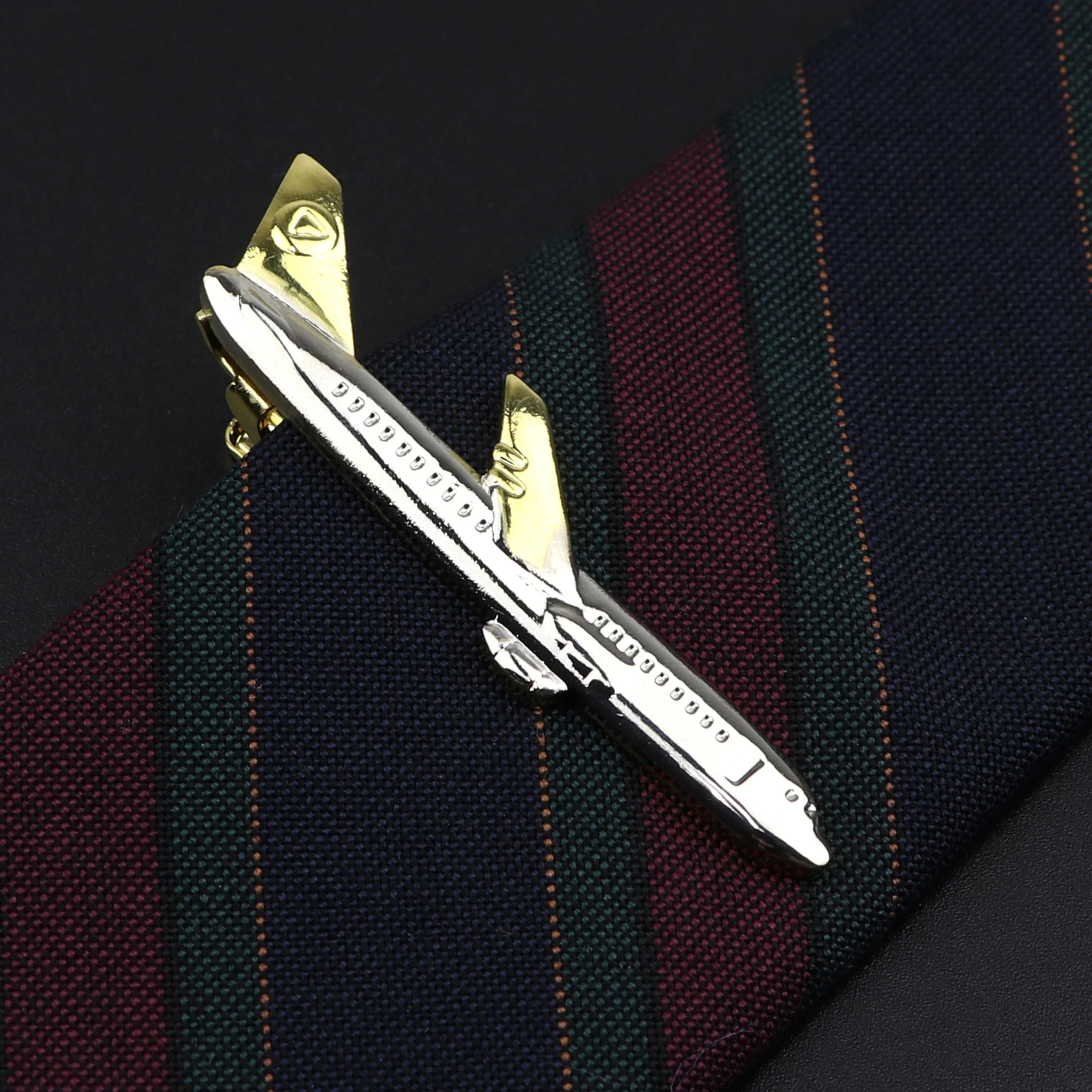 Quality Men\'s Classic Tie Clip Glasses Fish Airplane Fork Spoon Shape Metal Chrome Stainless Pin Clasp For Business Corbata Gift