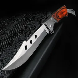XUAN FENG cuchillo plegable para exteriores, cuchillo de supervivencia salvaje, cuchillo táctico para acampar, cuchillo de caza de acero de alta dureza