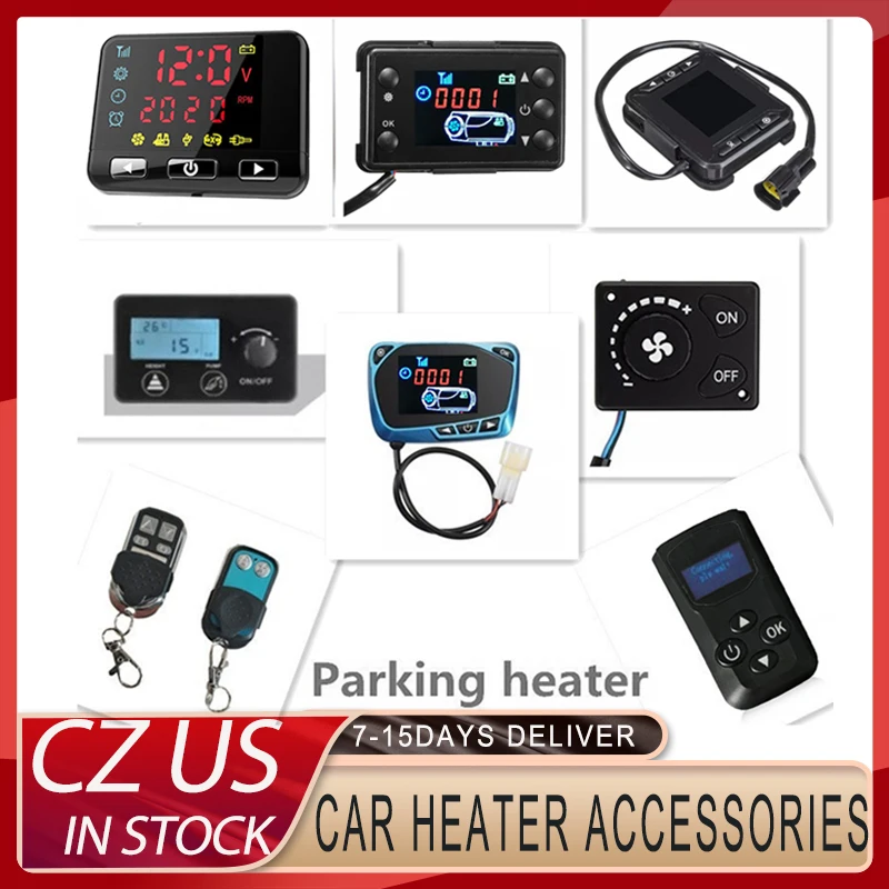 12V24V Parking Air Heater Car Heater Switch Controller Accessories LCD Monitor Switch Parking Heater Controller for Car Track Ai