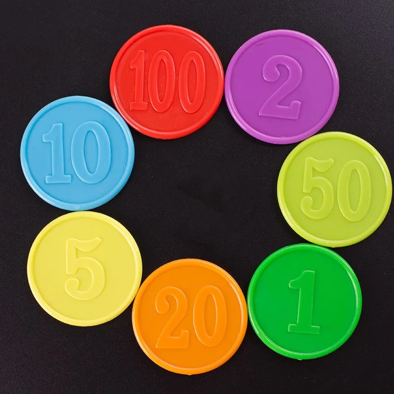 10 Stks/partijen! Plastic Poker Chip Voor Gaming Tokens Plastic Munten Familie Club Board Games Speelgoed Creatief Cadeau Voor Kinderen