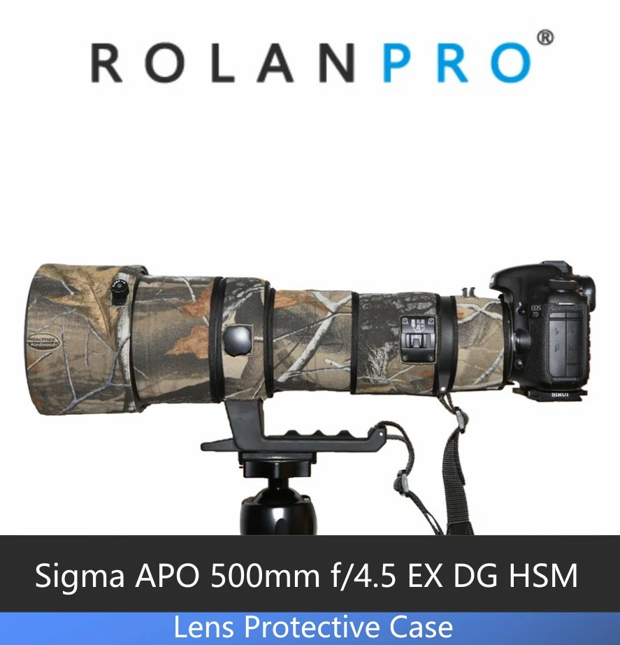 

ROLANPRO Lens Coat For Sigma APO 500mm f/4.5 EX DG HSM Camouflage Lens Protective Case Clothing Rain Cover Guns Sleeve