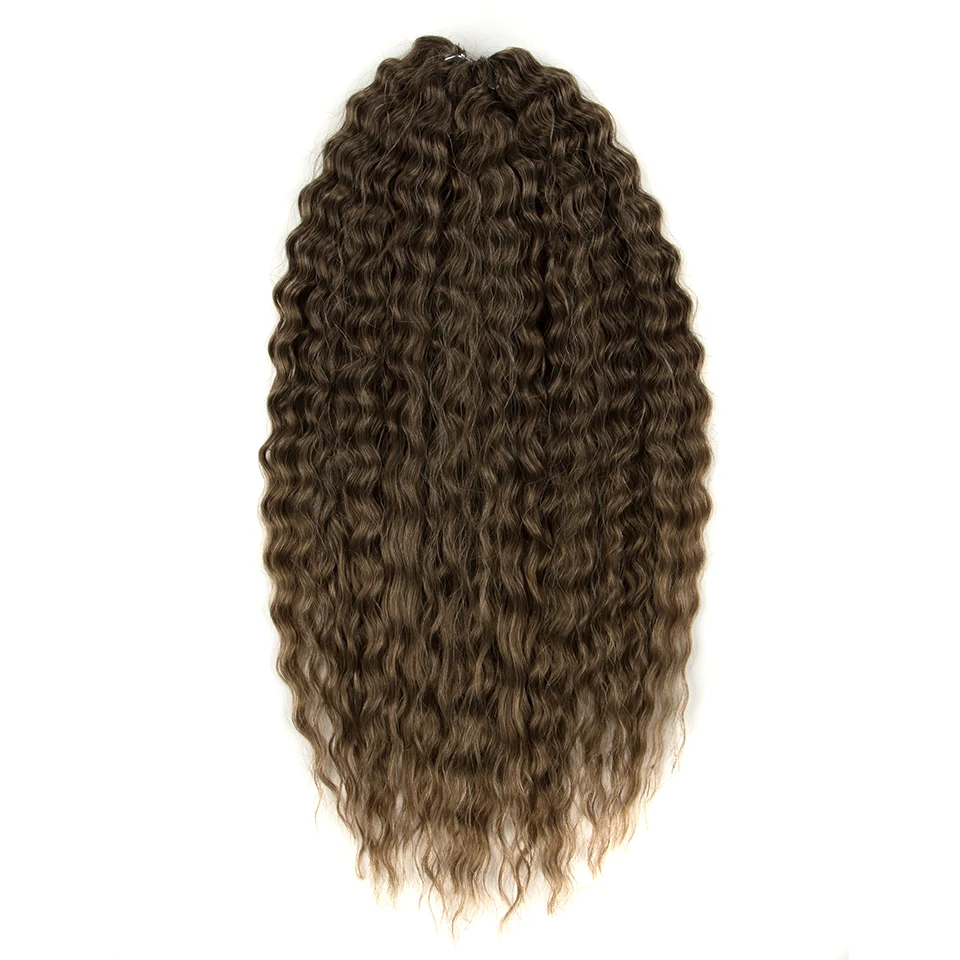 Ariel Hair Synthetic Twist Crochet Curly Hair 24 Zoll Water Wave Braid Hair Ombre Blonde Brown Deep Wave Flechten Haarverlängerung – Detail 32
