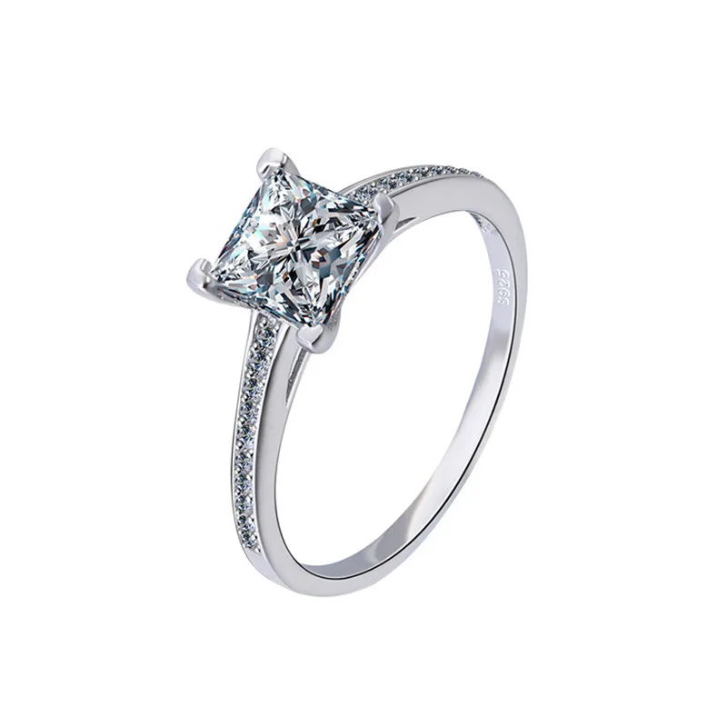 CC Rings for women Wedding Jewelry Shining Square Design Luxury Bridal Elegant Accessories Engagement Party Inlay CC631