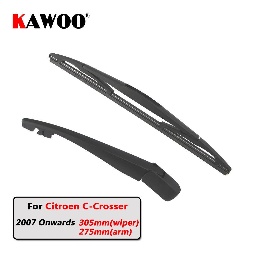 KAWOO Car Rear Wiper Blade Blades Back Window Wipers Arm For Citroen C-Crosser Hatchback (2007-) 305mm Auto Windscreen Blade