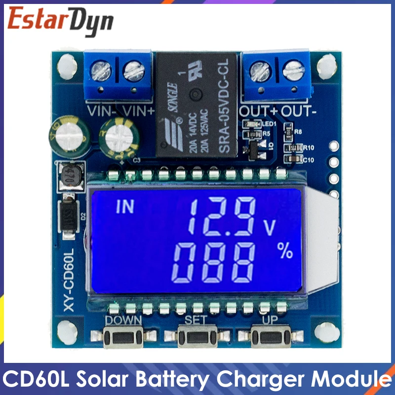 CD60L Solar Battery Charger Controller 12V 24V 48V Charging Discharge Control Module Under voltage Current protector Board