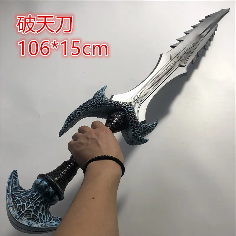 

106cm Cosplay Orc Anti Mage Scythe of Vyse Elf Weapon Game Anime Role Play Halloween Cos Gift Safety PU