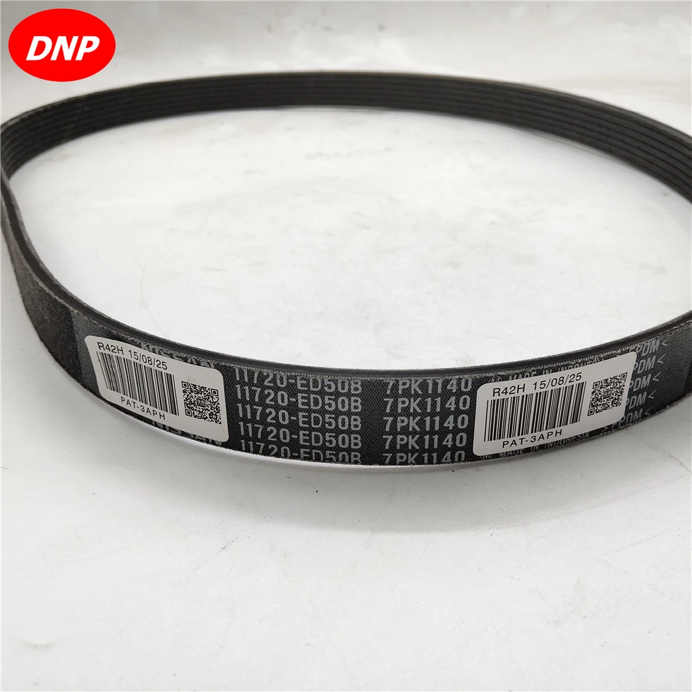 DNP Alternator Fan Belt Fit For Nissan Versa MARCH MICRA TIIDA CUBE NV200 NOTE  11720-ED50B/7PK1140