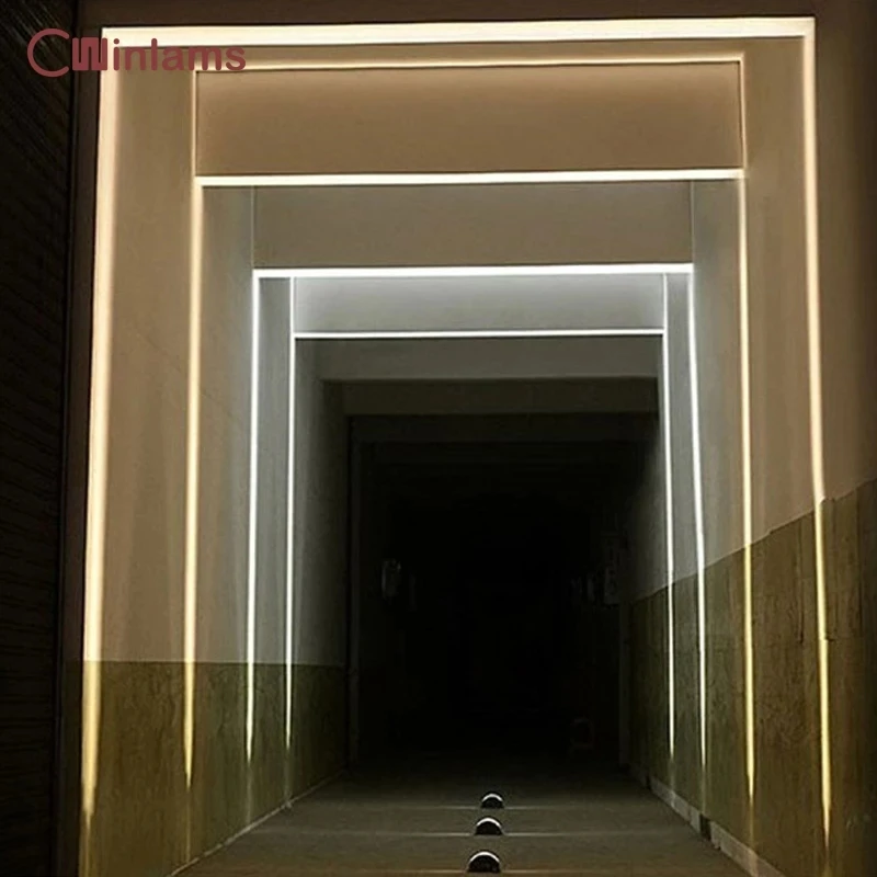 LED 8W Outdoor Waterproof Window Light Four-sided Luminous Wall Lamp Contour Light Creative Door Frame Sconce Lamp AC85-265