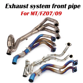 MT09 FZ-09 MT-07 for mt 2014-2019 upgrade motorcycle modified front exhaust muffler pipe full system tube not for moto Tracer