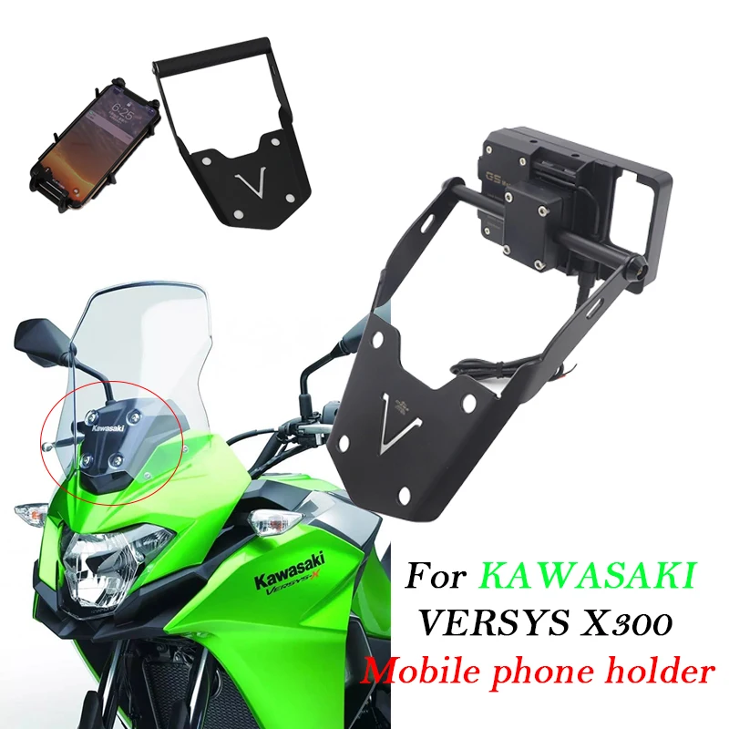

versys 300X motorcycle accessories mobile phone bracket modified navigation bracket suitable for Kawasaki VERSYS X300 X-300