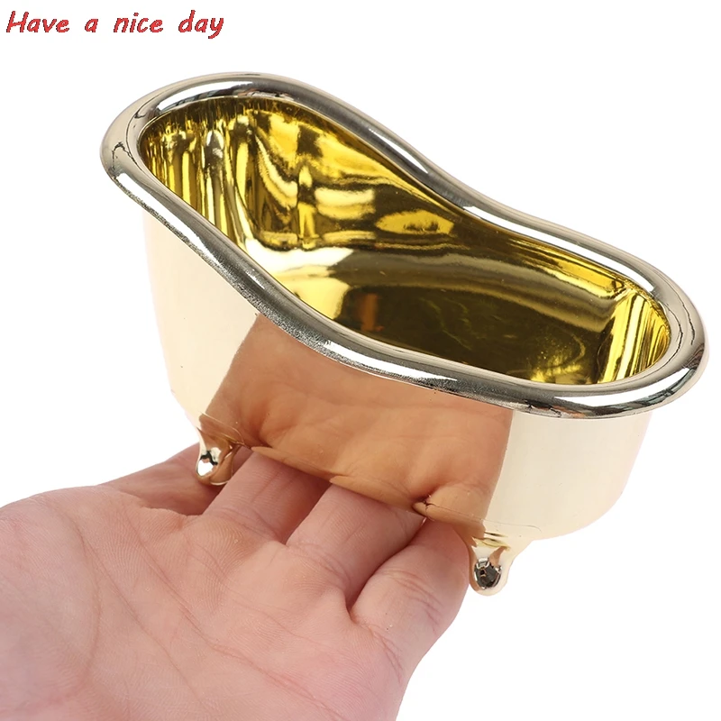 Mini Bathtub Soap Jewelry Storage Box Makeup Organizer Container Desktop Sundry Storage Case