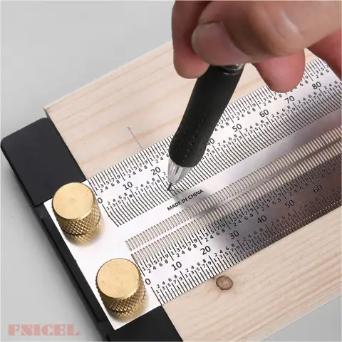 High Precision T Type Hole Ruler for Woodworking FNICEL