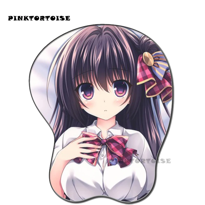 

PINKTORTOISE anime seifuku gril Silicon 3D chest Mouse Pad Ergonomic Mouse Pad Gaming MousePad playmat