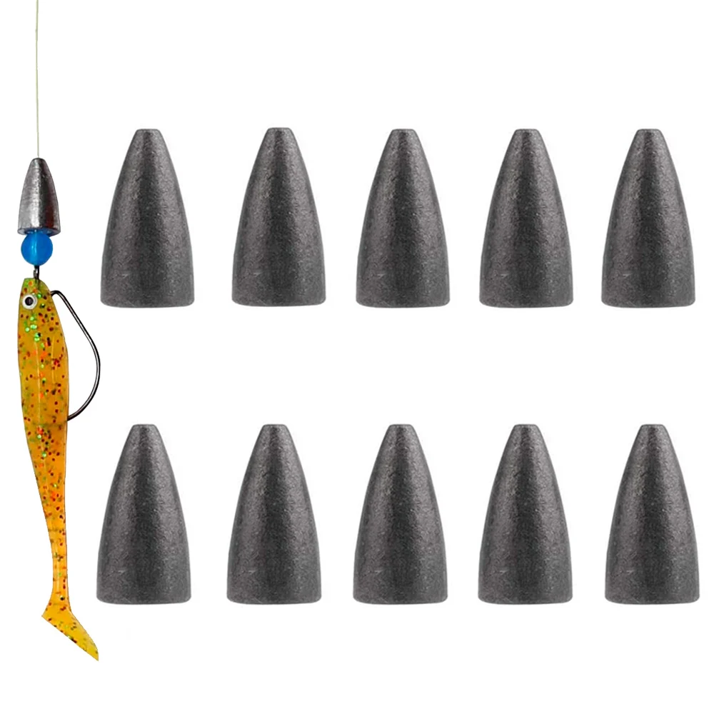 10pcs Fishing Weight Sinkers 3.5g 5g 7g 10g 14g 20g Bullet Sinker Fishing Tackle Accessories