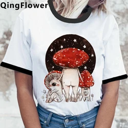 Mushroom summer top tshirt female harajuku couple clothes tumblr  harajuku kawaii t shirt white t shirt aesthetic