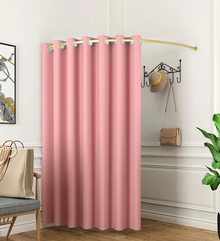 

Dressing room door curtain clothing store locker room door curtain cloth simple floor-standing moving folding track dressing roo