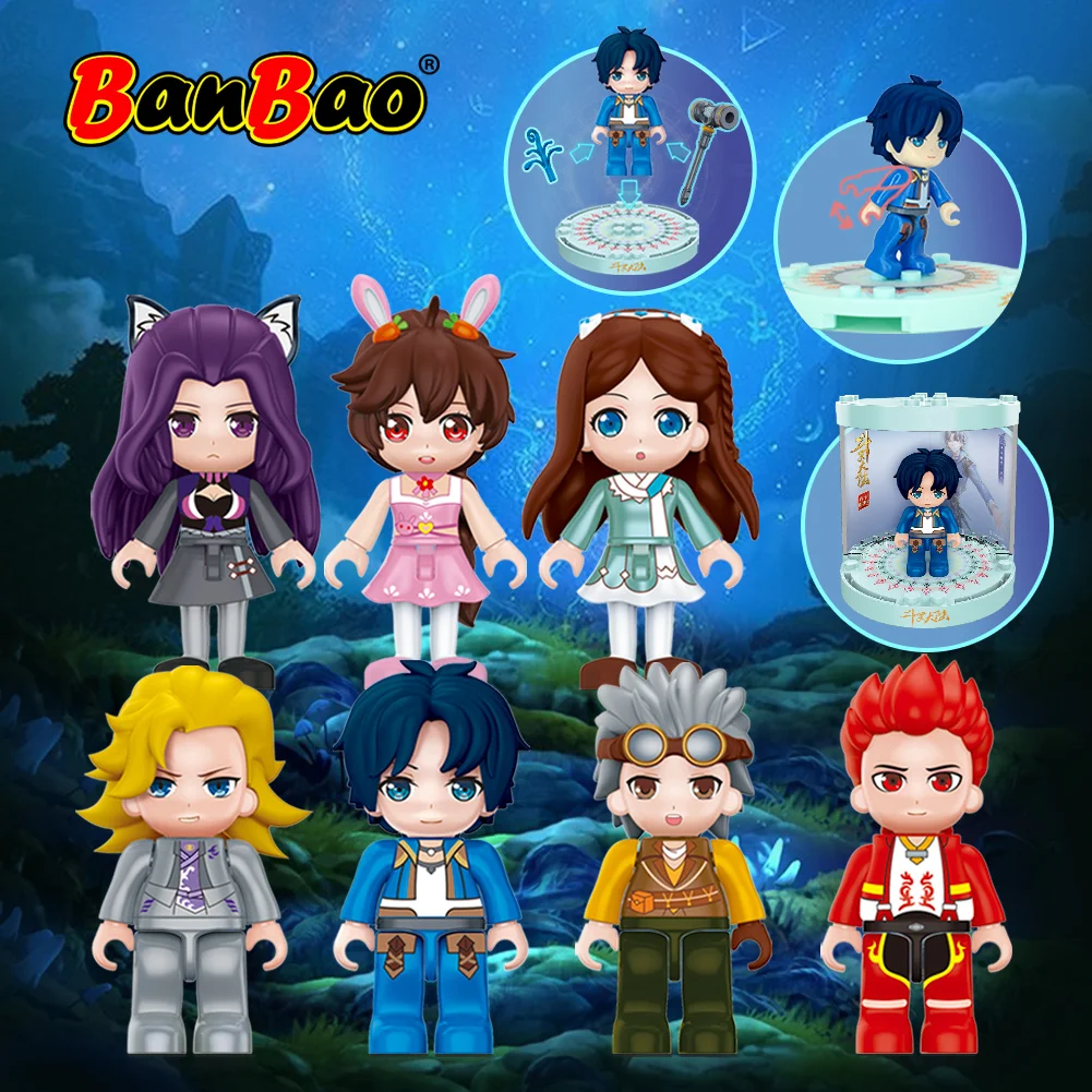 BanBao The Land Of Warriors Douluo Dalu Continent Anime characters building blocks figure bricks Gifts for friend Cartoon Toys