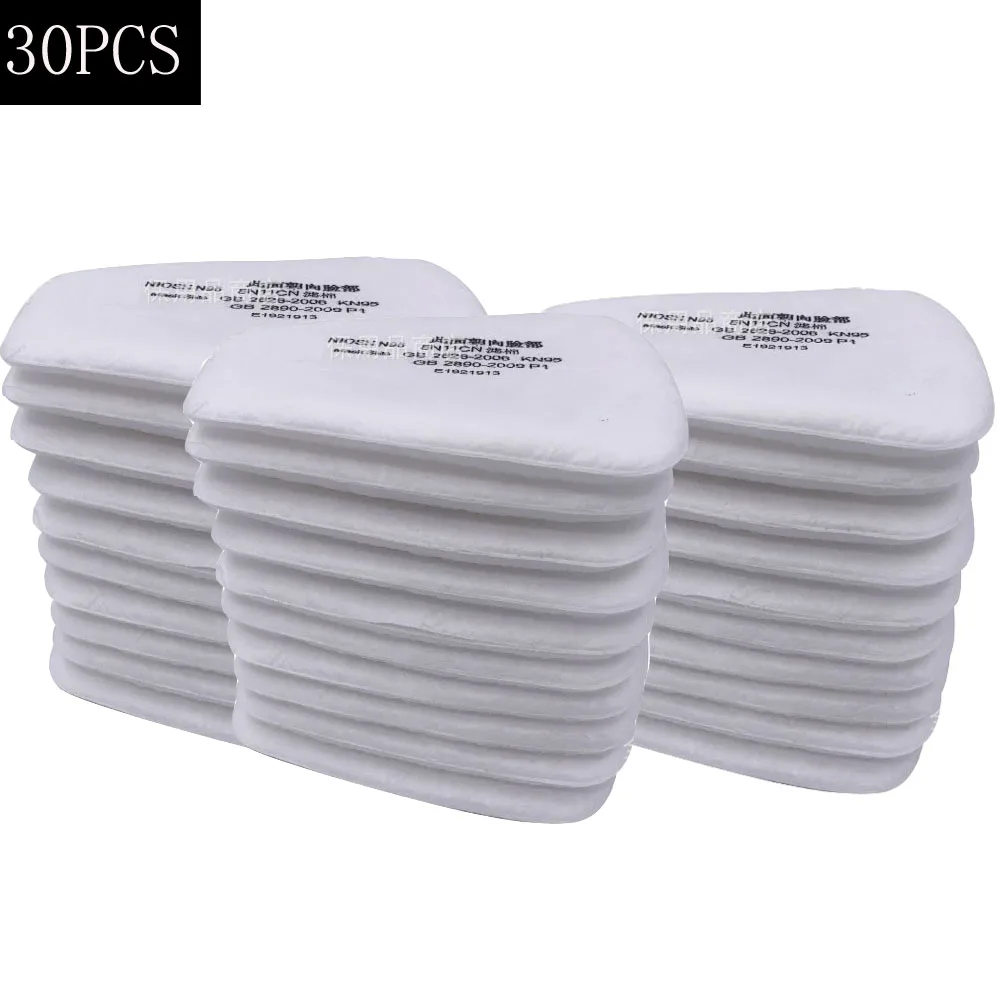 10/20/30 Pcs 5N11 Cotton Filters Replaceable Filters For 6200/7502/6800 Gas Mask Anti-Dust Accessories