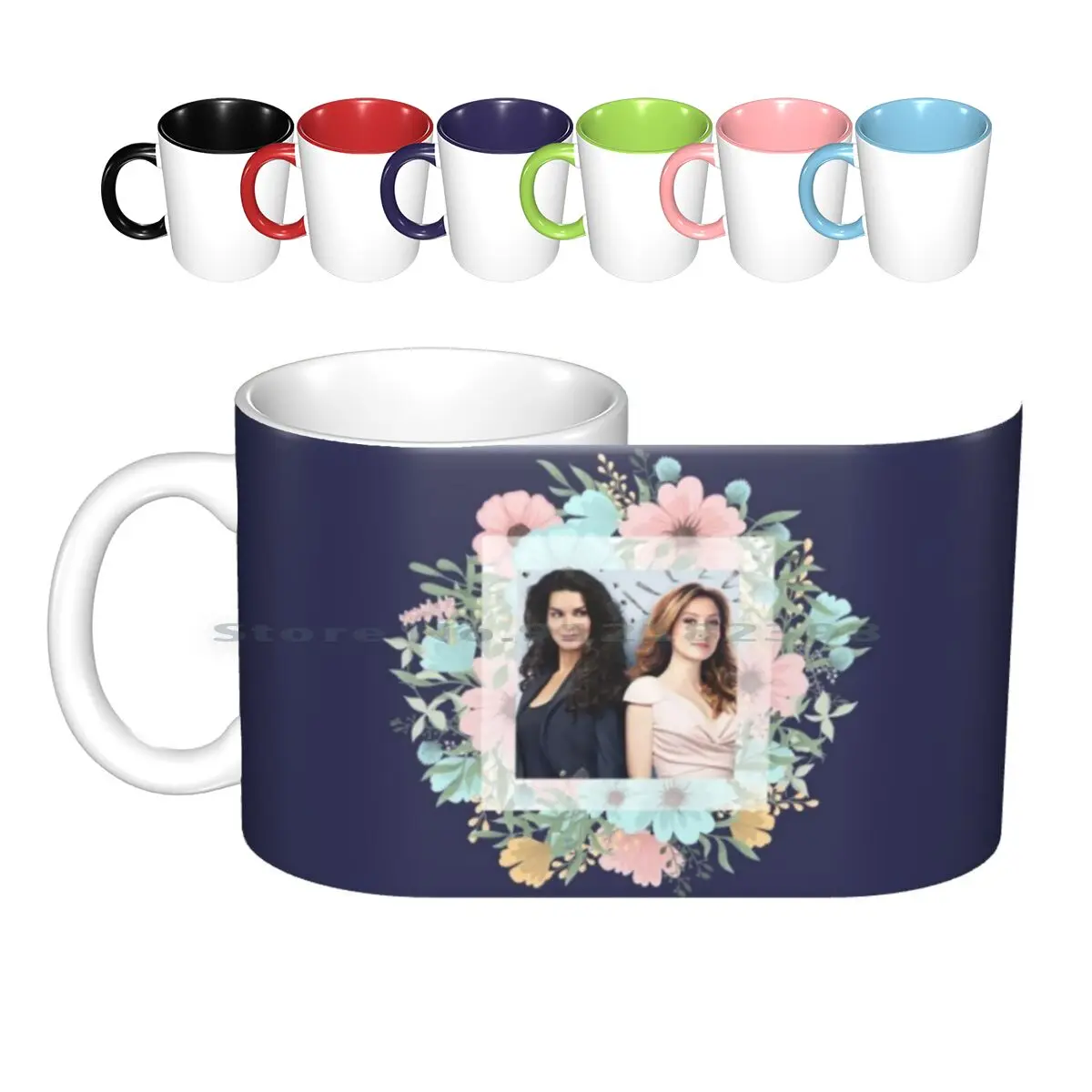 Rizzooli & Isles - Rizzles ( Flower Border ) Ceramic Mugs Coffee Cups Milk Tea Mug Rizzles Jane Rizzoli Maura Isles Rizzoli Isle