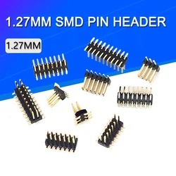 10PCS SMD SMT 2*2/3/4/5/6/7/8/9/10/12/16/20/40/ PIN double row male PIN HEADER 1.27MM PITCH Strip Connector 2X/6/8/10/20