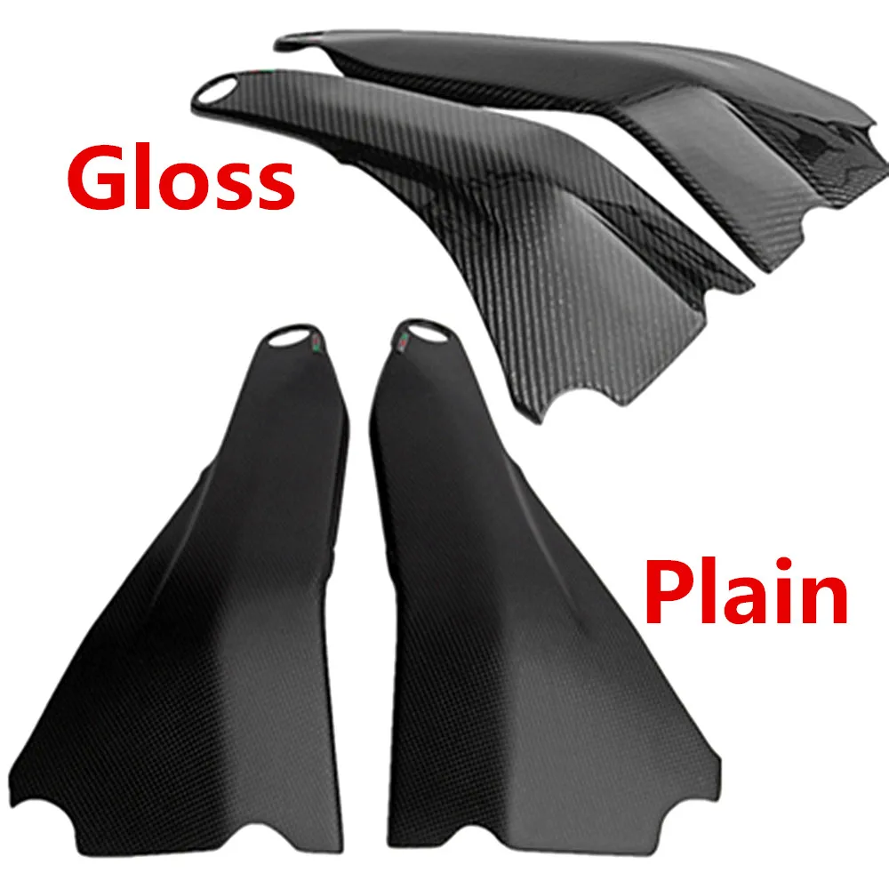 1 Pair Real Carbon Fiber Frame Covers Plain/ Twill Weave Matt Motorcycle Accessories For Ducati Panigale V4 / V4S 2018 2019