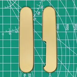 1 Pair Custom Hand Made Brass Handle Scales for 84 mm Victorinox Swiss Army Knife DIY Mod SAK Modify