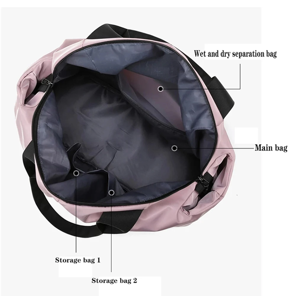 Women Large Capacity Gym Bag Waterproof Swimming Yoga Sports Bags Multifunction Hand Travel Duffle Weekend Handbags  XA190Y