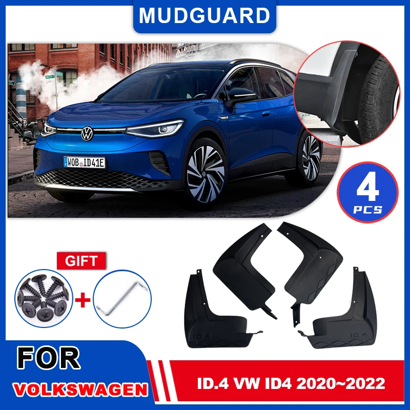 

Mudflaps Fender For Volkswagen ID.4 VW ID4 2020 2021 2022 Mudguards Mud Flap Styline Splash Guards Cover Car Wheel Accessories