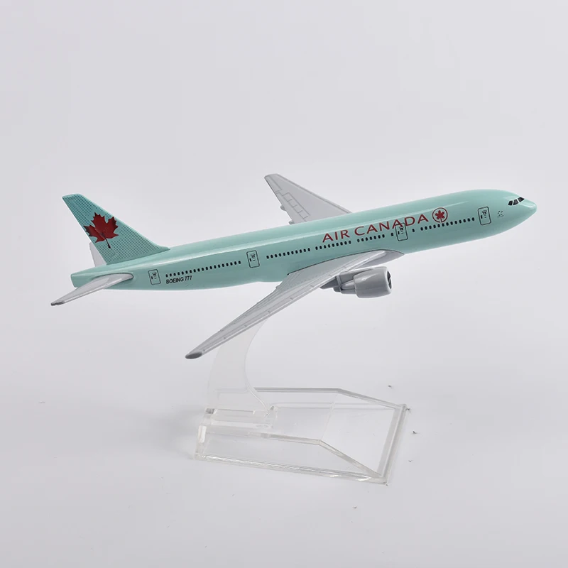 JASONTUTU 16cm Air Canada Boeing 777 Plane Model Aircraft Diecast Metal 1/400 Scale Airplane Model Gift Collection